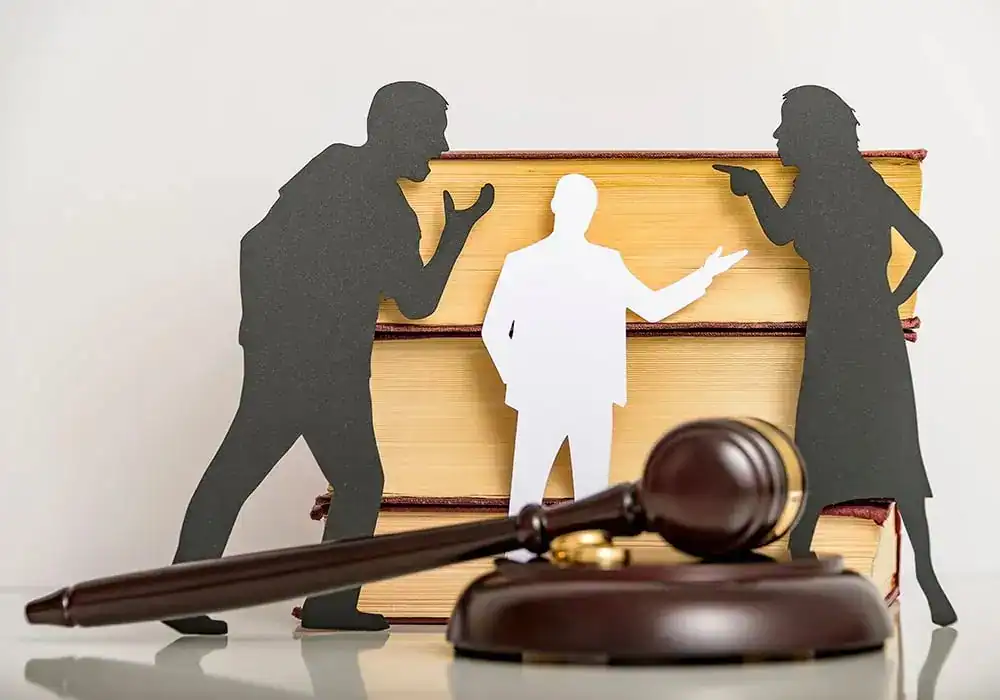 image of couple arguing through divorce Paignton
